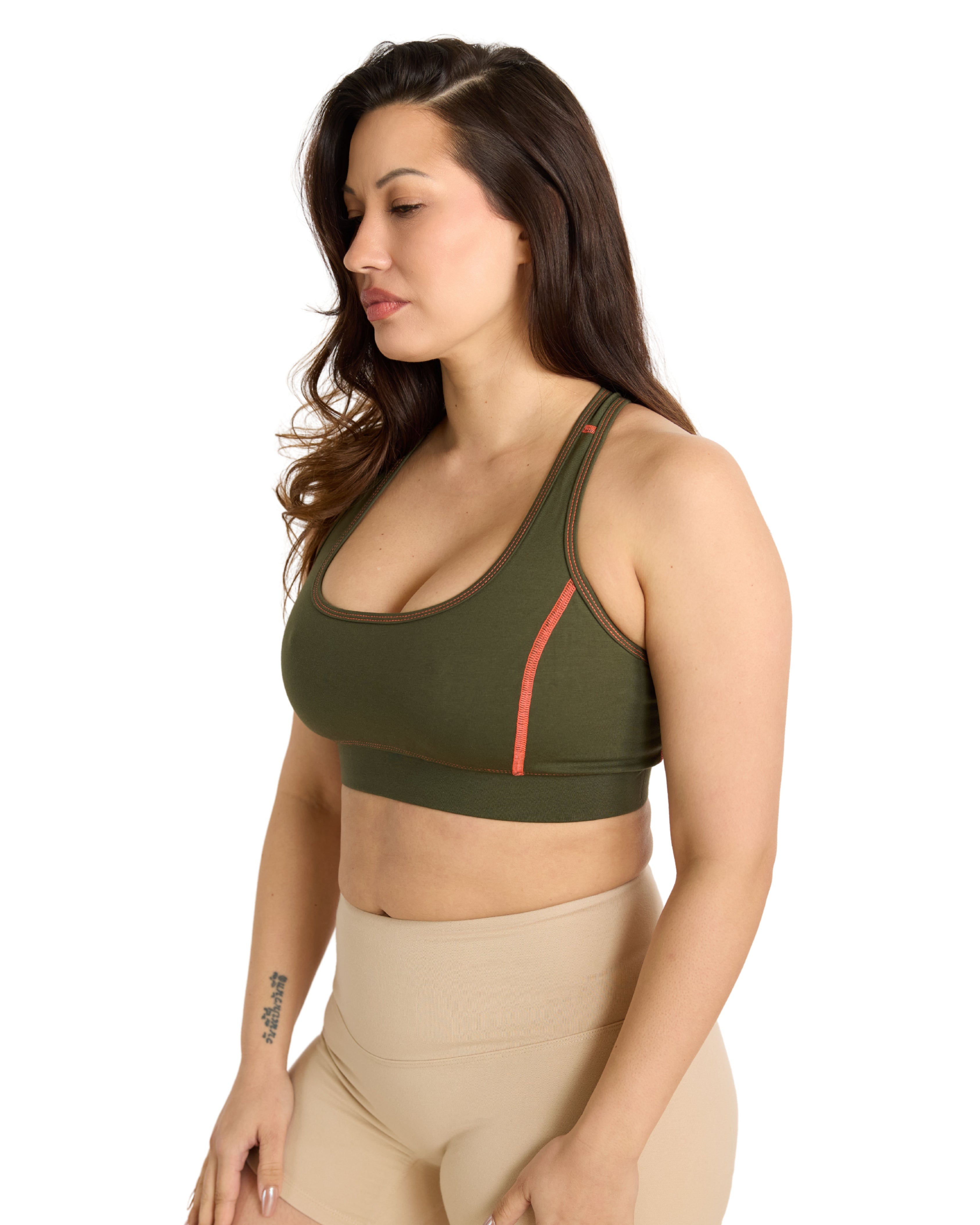 Organic Cotton Sports Bra High Support