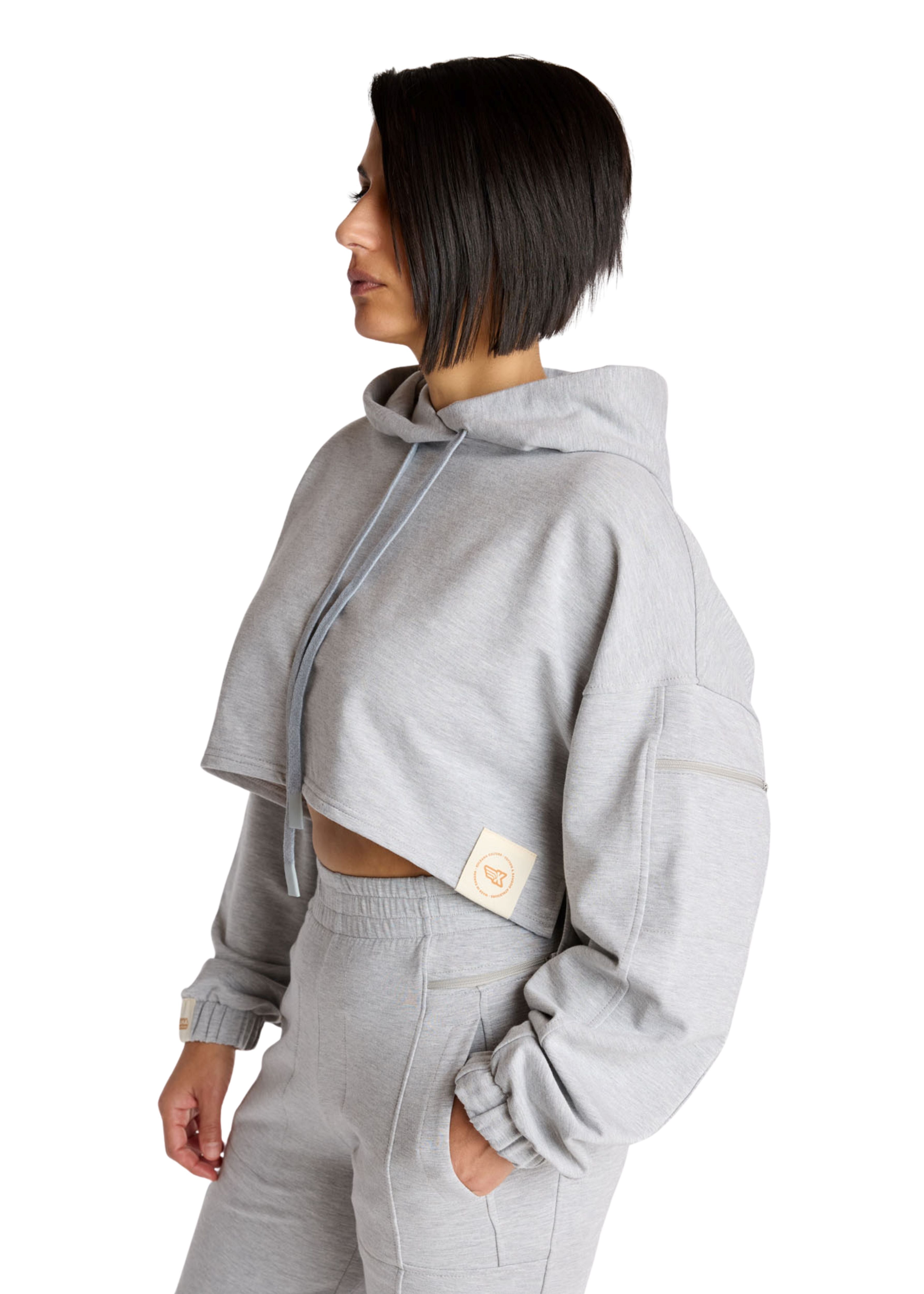 Ain't No Slouch Crop Hoodie