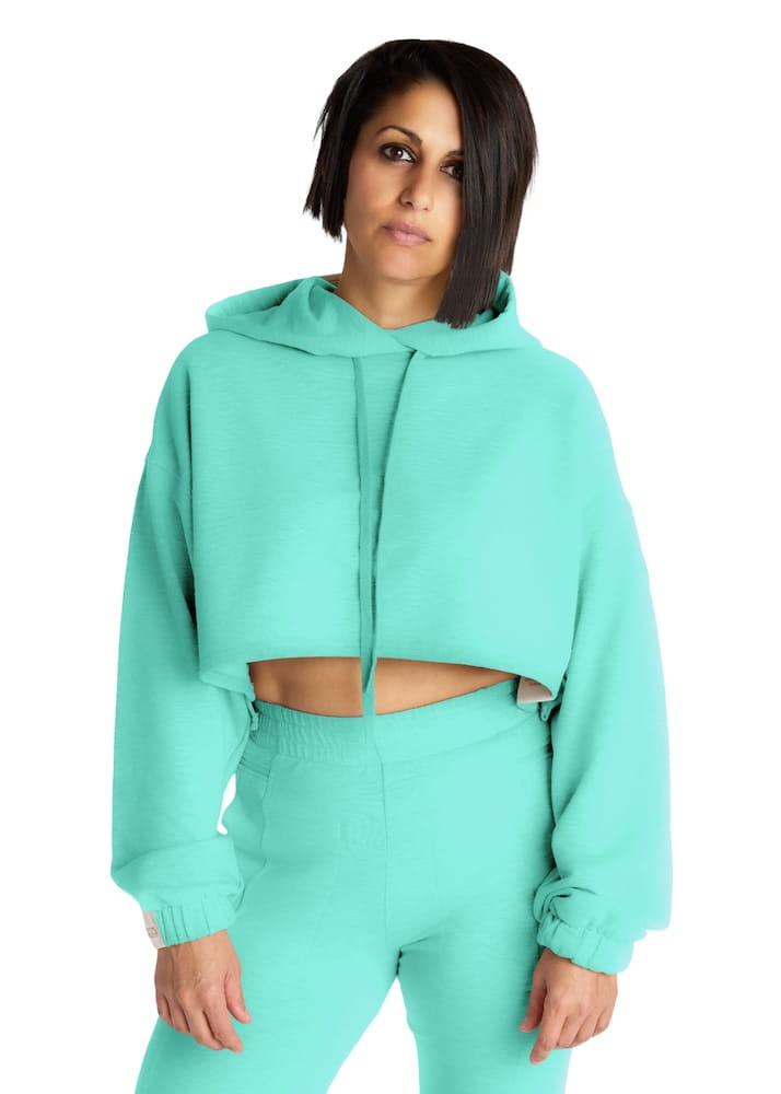 Ain't No Slouch Crop Hoodie | Organic Cotton & Bamboo | Made in Canada